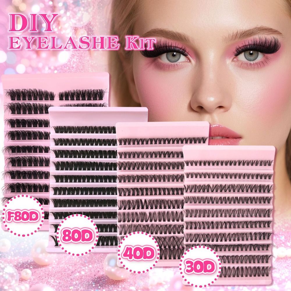 Eyelash Extension Wispy Look - رموش صناعية بمظهر طبيعي، نمط خفيف،