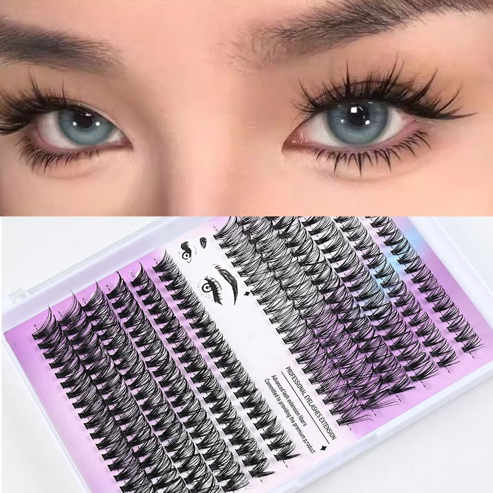 Eyelash Extension Wispy Look - رموش صناعية بمظهر طبيعي، نمط خفيف،