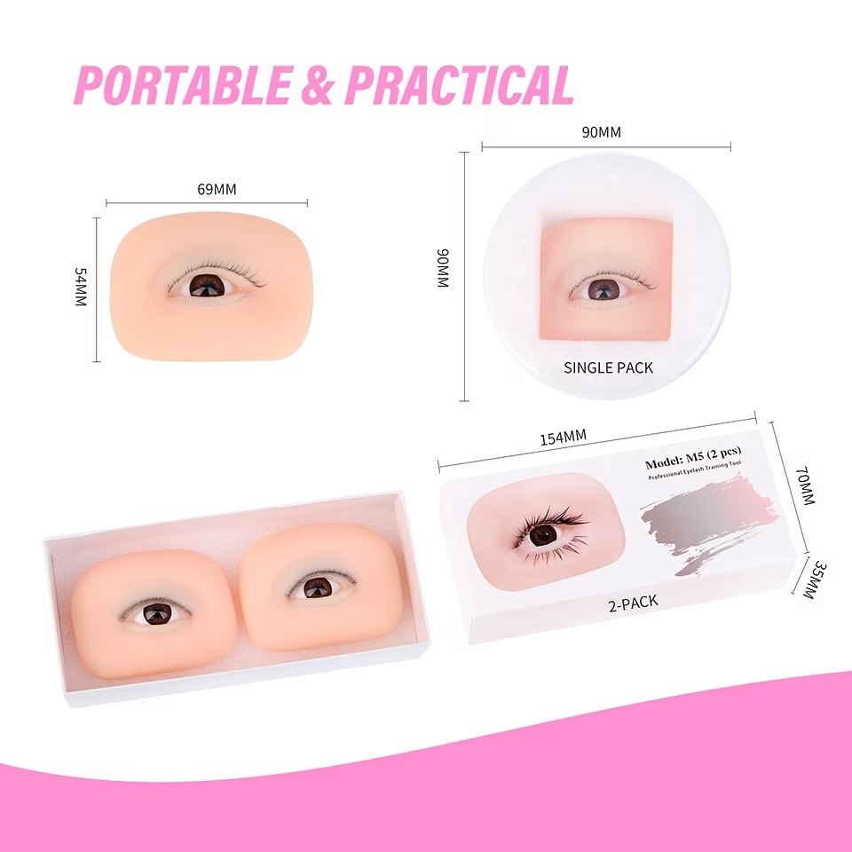 نموذج عيون سيليكون محاكي للتدر - مراجعة Eyelash Extension Doll Eye وسعره