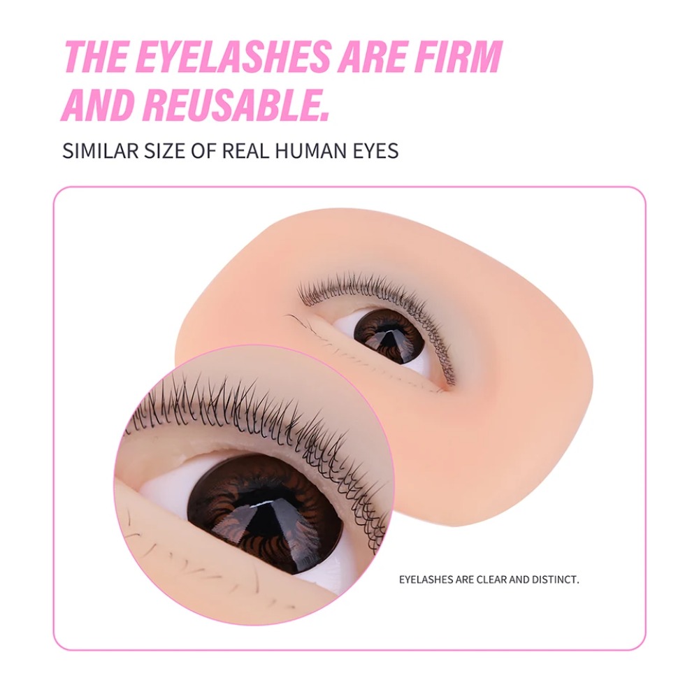 نموذج عين سيليكون ثلاثي الطبقا - مراجعة Eyelash Extension Doll Eye وسعره