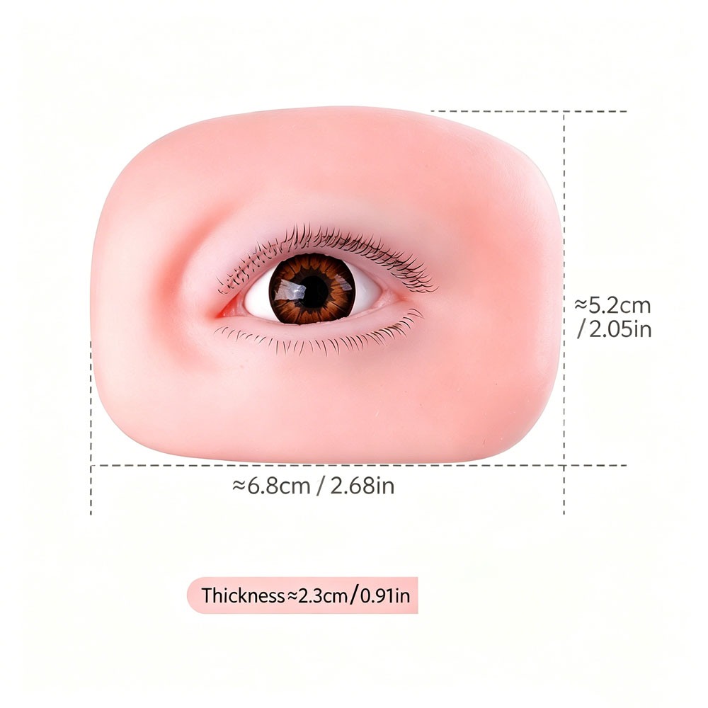 نموذج عين سيليكون ثلاثي الطبقا - مراجعة Eyelash Extension Doll Eye وسعره