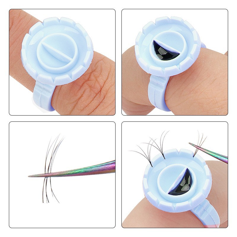100 قطعة حامل حلقة الغراء القا - مراجعة Eyelash Extension Usa وسعره