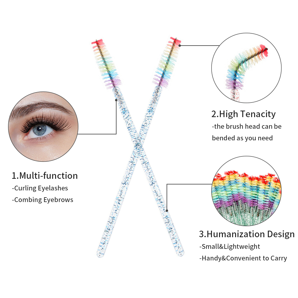 50 قطعة فرشاة رموش كريستالية ق - مراجعة Eyelash Extension Usa وسعره