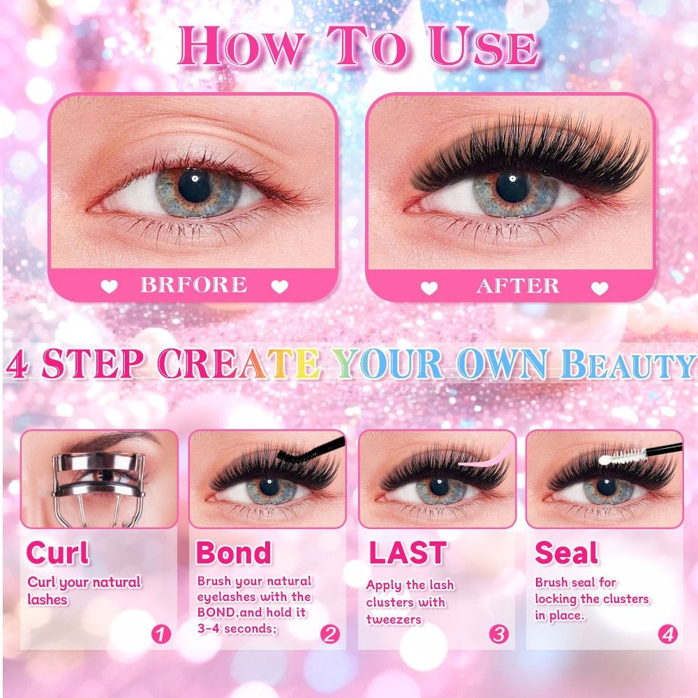 رموش صناعية بمظهر طبيعي، نمط خ - مراجعة Eyelash Extension Wispy Look وسعره