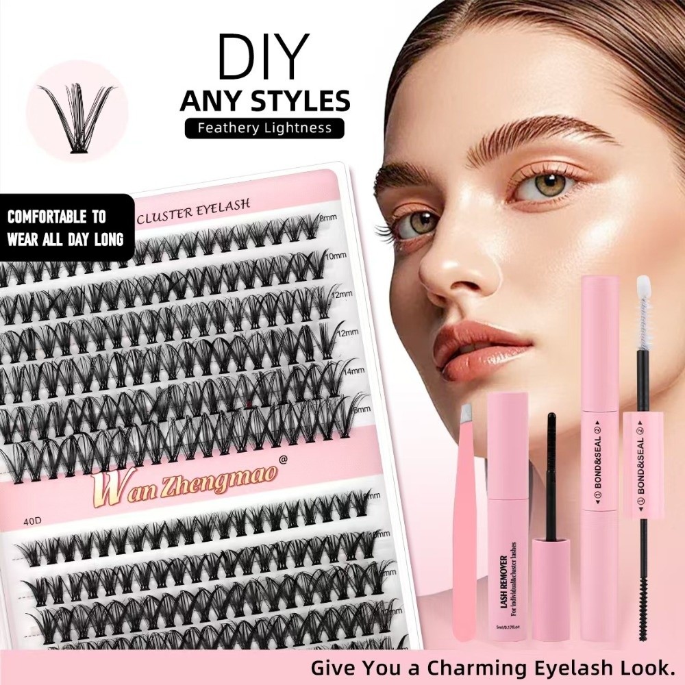 رموش صناعية طبيعية المظهر بطول - مراجعة Eyelash Extension Wispy Look وسعره