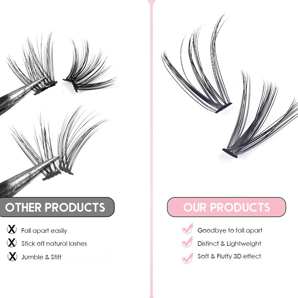 رموش صناعية طبيعية المظهر بطول - مراجعة Eyelash Extension Wispy Look وسعره