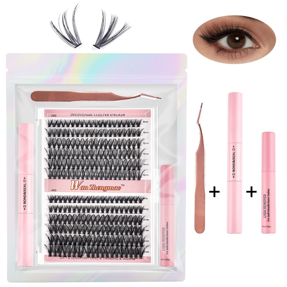 رموش صناعية بطول 8-16 مم، طقم  - مراجعة Eyelash Extension Wispy Look وسعره