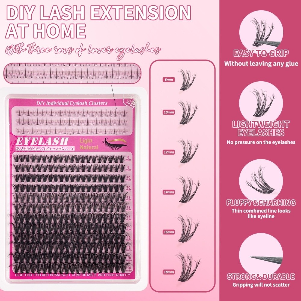 رموش صناعية طبيعية المظهر بطول - مراجعة Eyelash Extension Wispy Look وسعره
