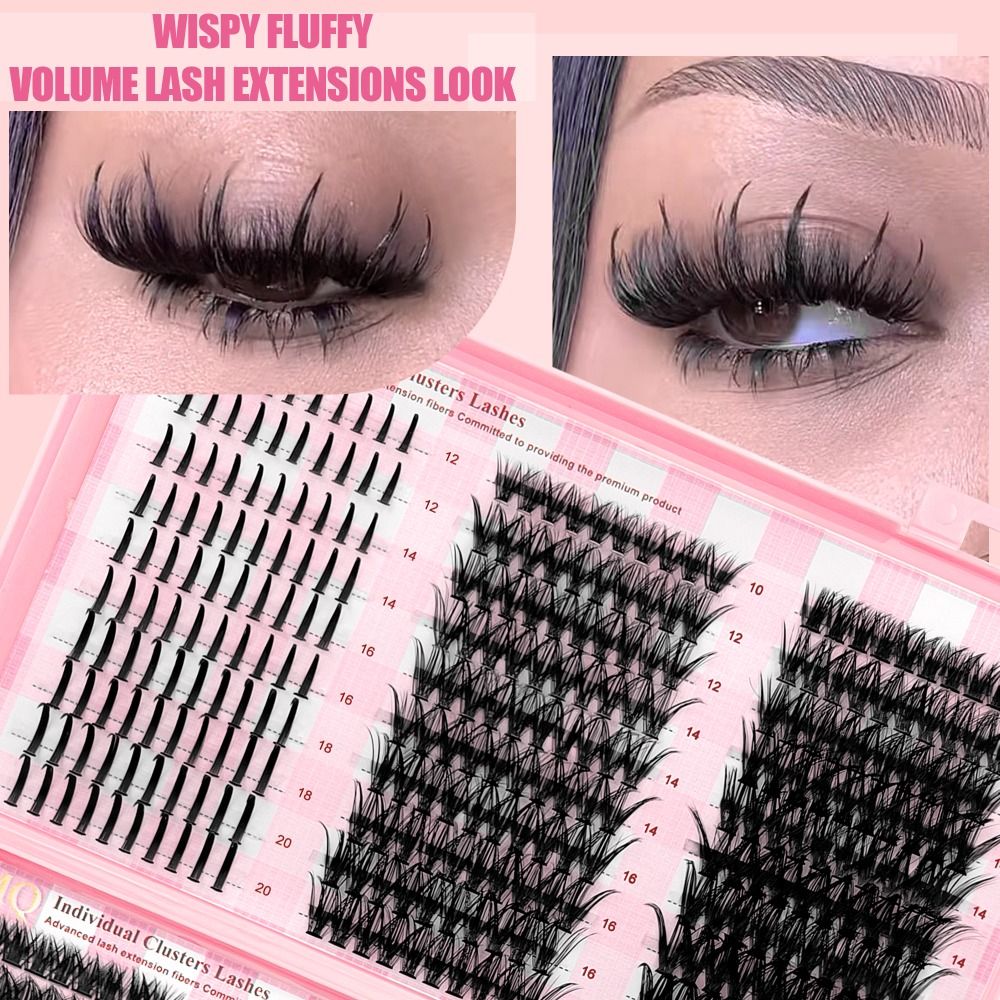 رموش صناعية بطول 9-16 مم، ثلاث - مراجعة Eyelash Extension Wispy Look وسعره