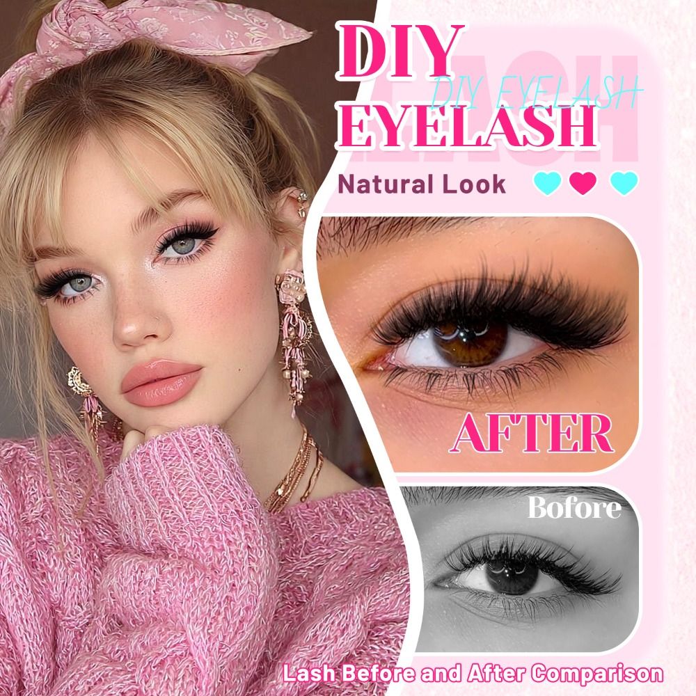 رموش صناعية بمظهر طبيعي، مجموع - مراجعة Eyelash Extension Wispy Look وسعره