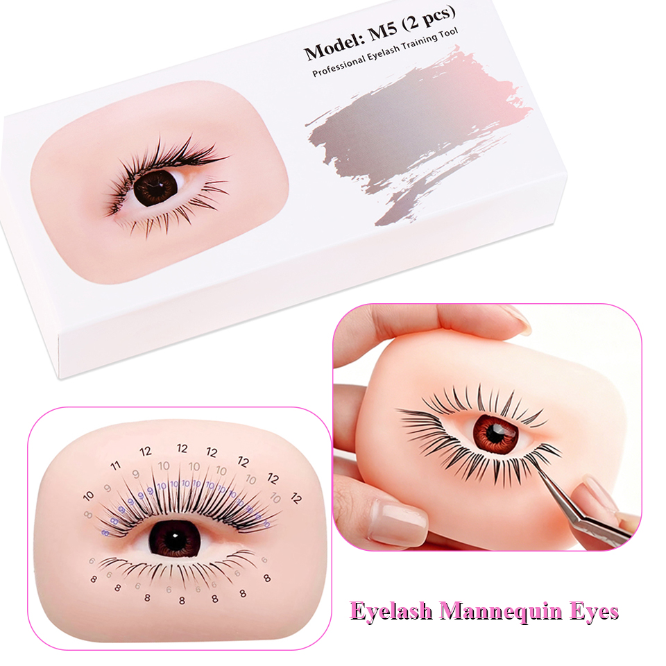 نموذج عيون بثلاث طبقات للتدريب - مراجعة Eyelash Extension Doll Eye وسعره