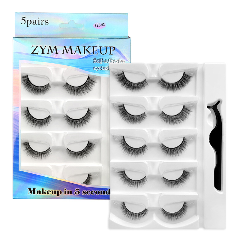 5 أزواج من الرموش ذاتية اللصق  - مراجعة Eyelash Extension Uv Glue وسعره